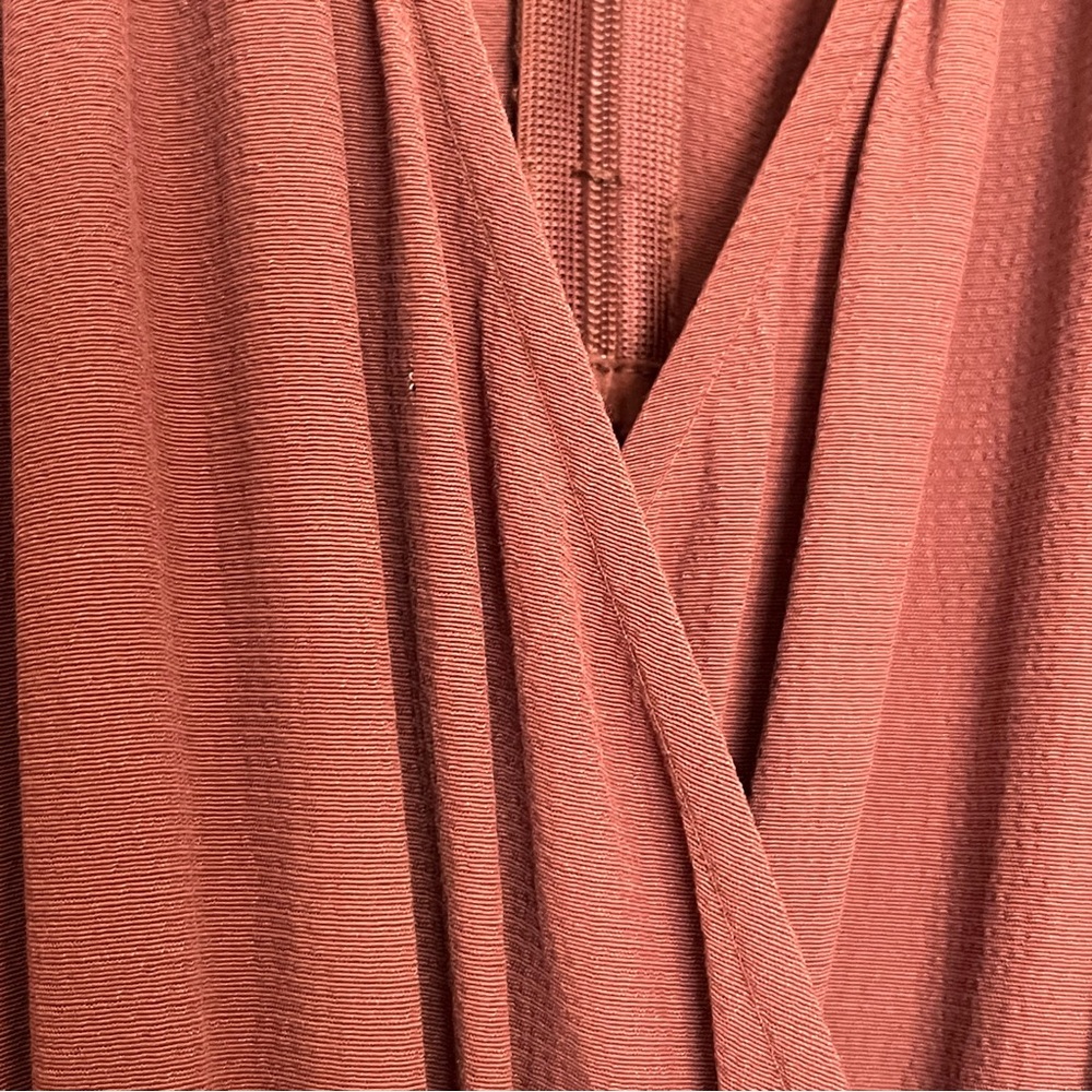 Eileen Fisher -Crepe Ruset Cap Sleeve Drawstring Wide Leg Crop Jumpsuit - Large - Picture 8 of 16